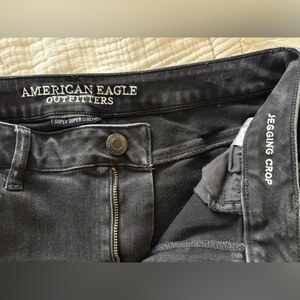 American Eagle Outfitters Black Jeans with Faded Look